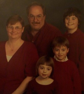 Here is our Family Portrait. Me (Jim) and Ann and our three kids ages 10, 6 and 4.